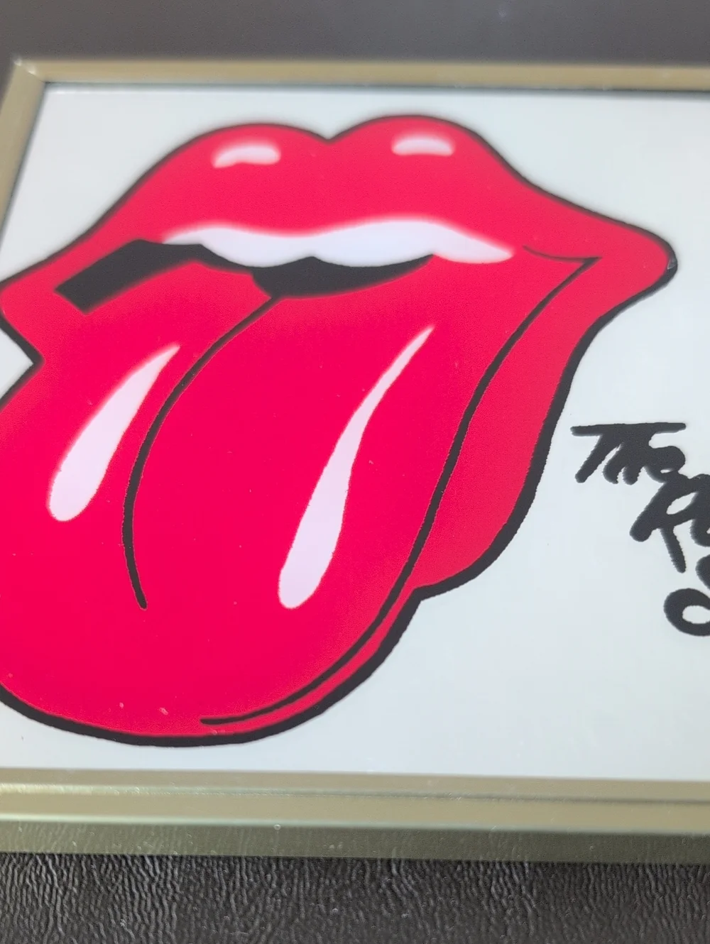 Vintage 1970s The Rolling Stones Carnival Prize Mirror - Classic Tongue Logo